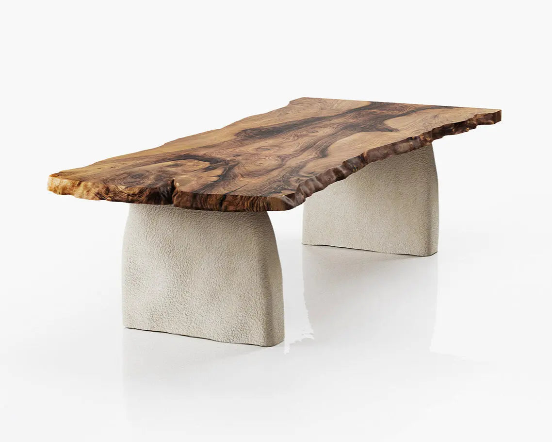 Wabi-Sabi Solid Walnut Dining Table