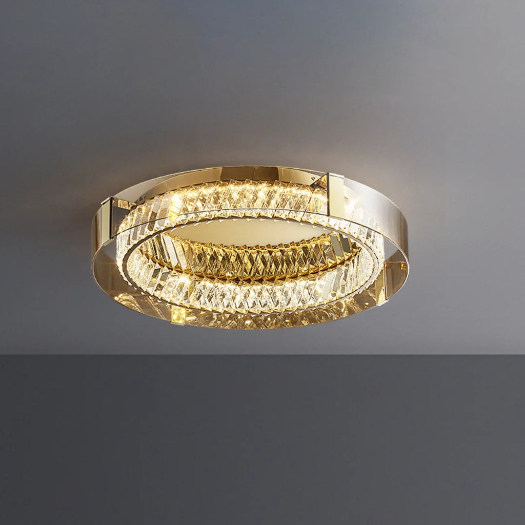 Plafonnier Glass Crystal Ceiling Light