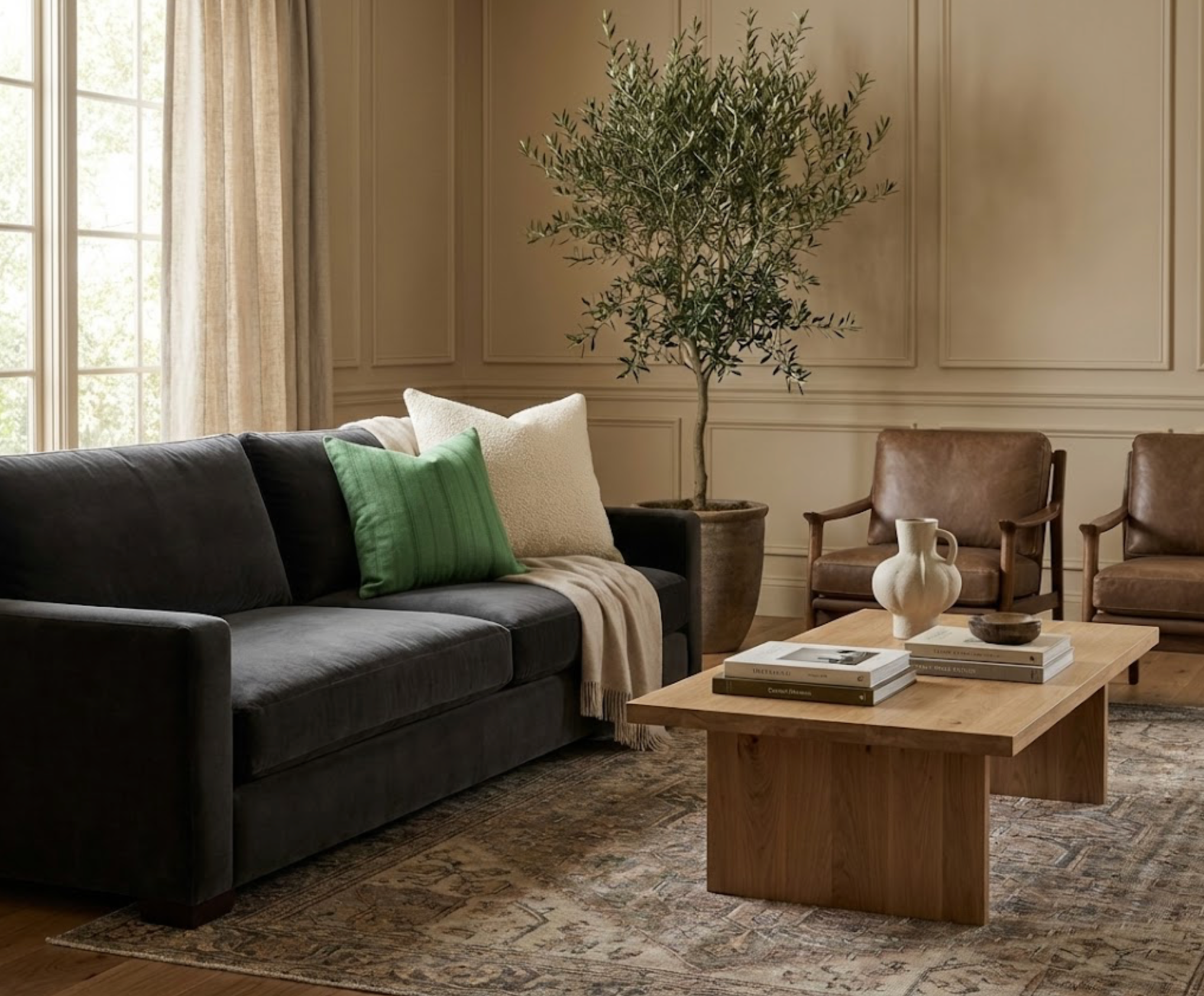 Malabar Pillow Cover in Grass Green, Peter Dunham Textiles
