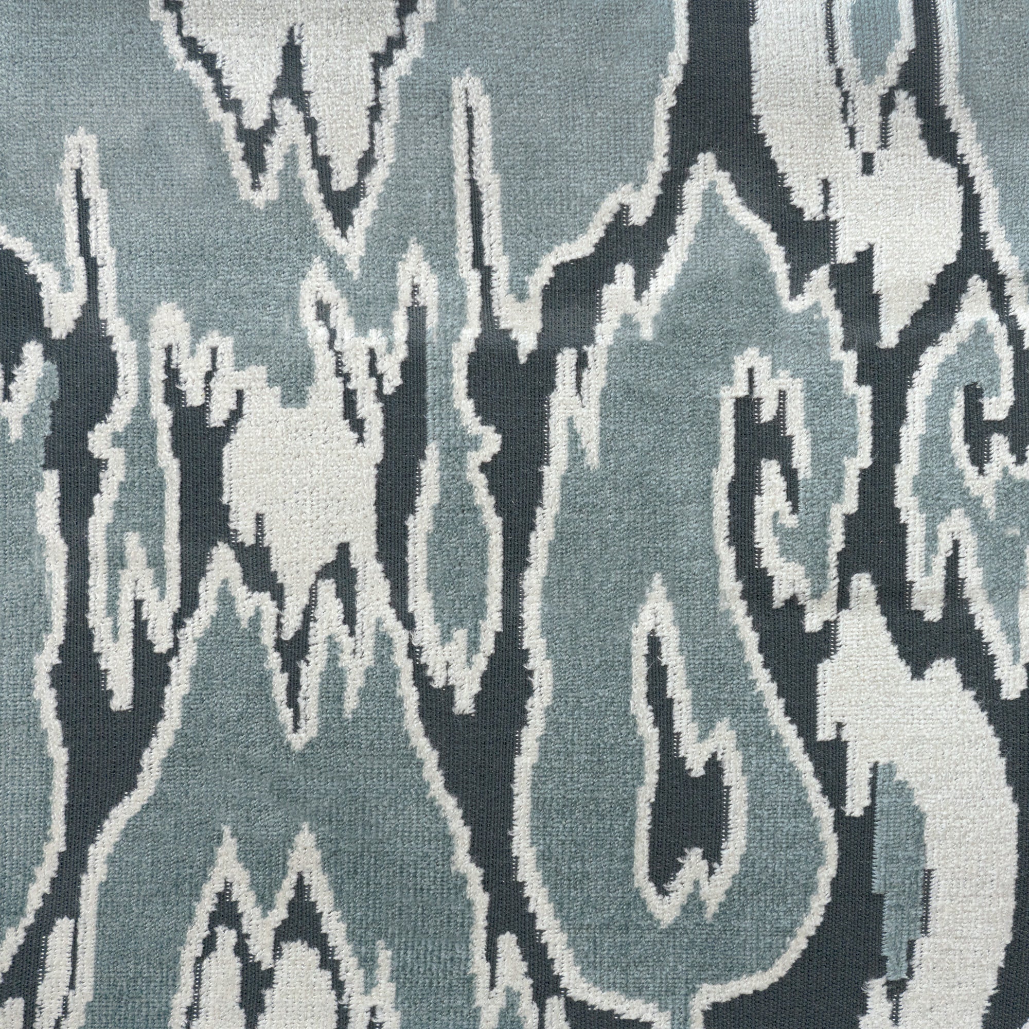 MALDIVES - ABSTRACT DESIGNER PATTERN CUT VELVET UPHOLSTERY FABRIC BY THE YARD