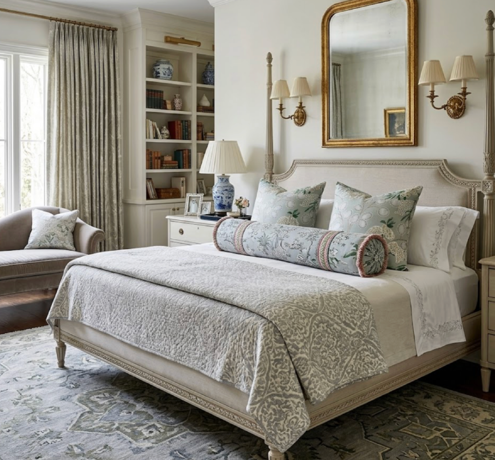 Meadow Floral Pillow Cover in Sage, Thibaut Pillows