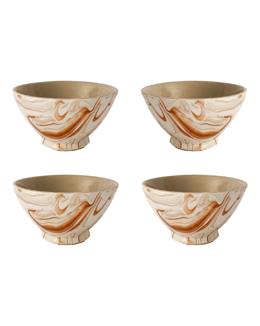Marbled Terra Bowls - Set of 4