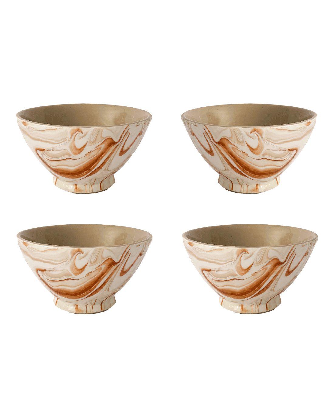 Marbled Terra Bowls - Set of 4