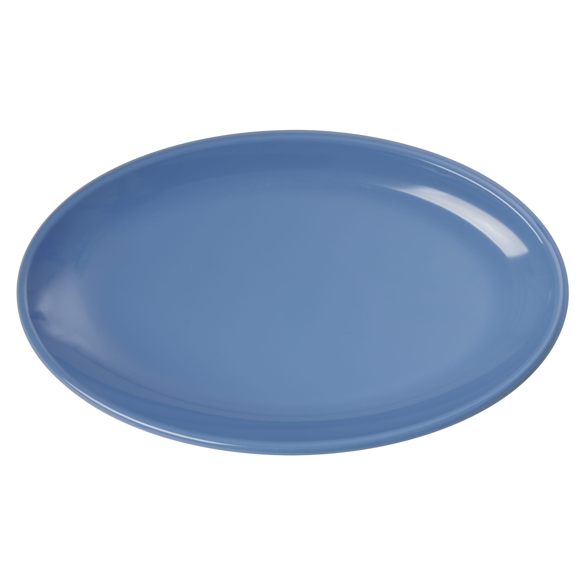 Large Melamine Serving Dish — Dusty Blue
