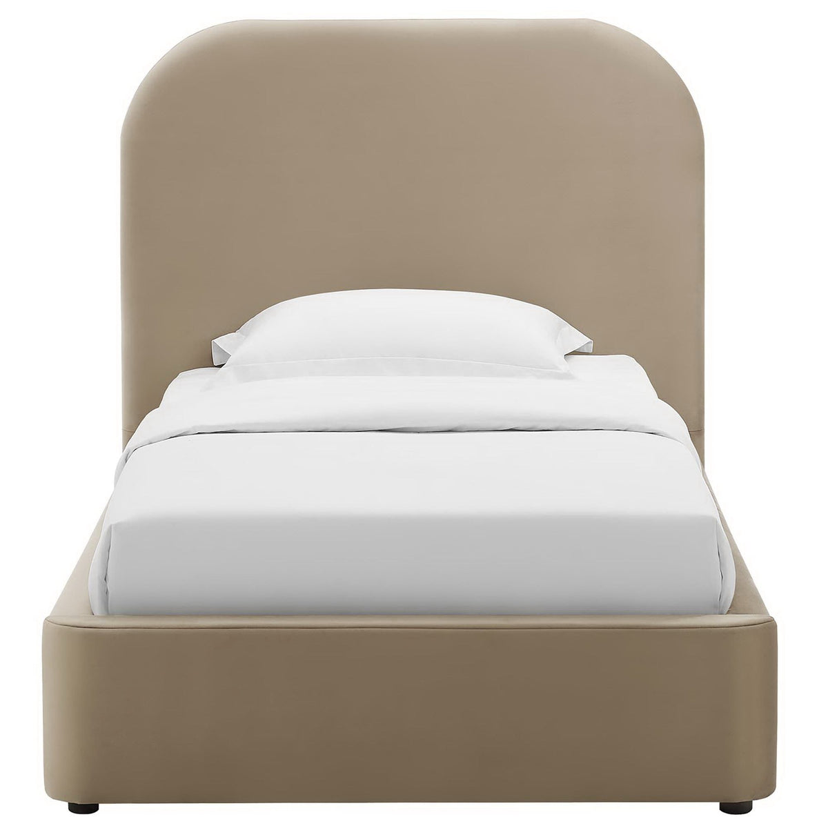 Keynote Performance Velvet Curved Twin Platform Bed by Modway