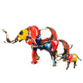 Recycled Oil Drum Metal Elephant Sculpture