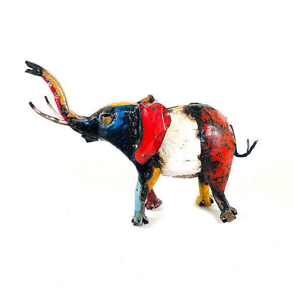 Recycled Oil Drum Metal Elephant Sculpture