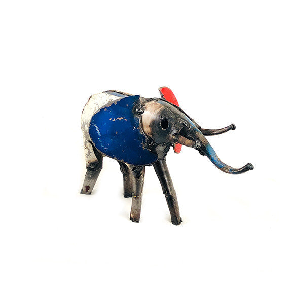 Recycled Oil Drum Metal Elephant Sculpture