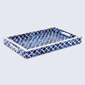 Decorative Moroccan Tray – Blue & White Design, Available in 3 Sizes