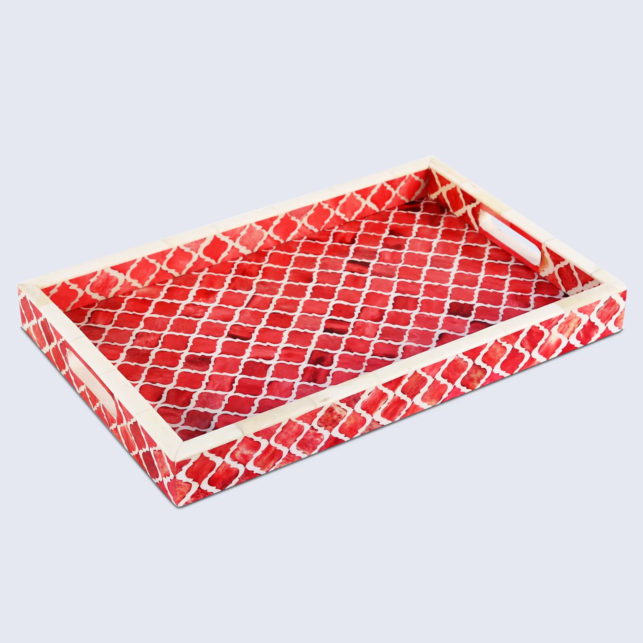 Moroccan Red Inlay Tray