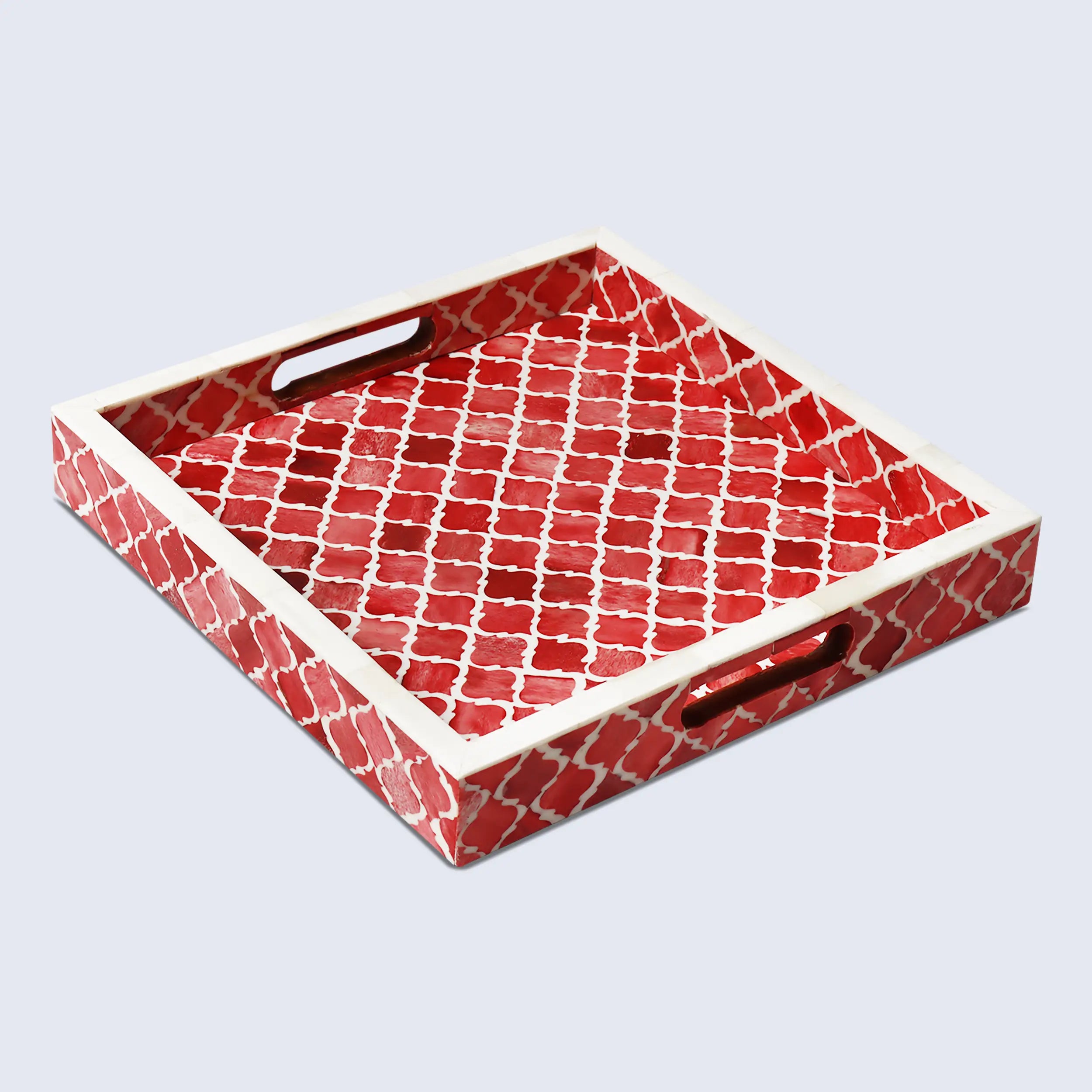 Moroccan Red Inlay Tray