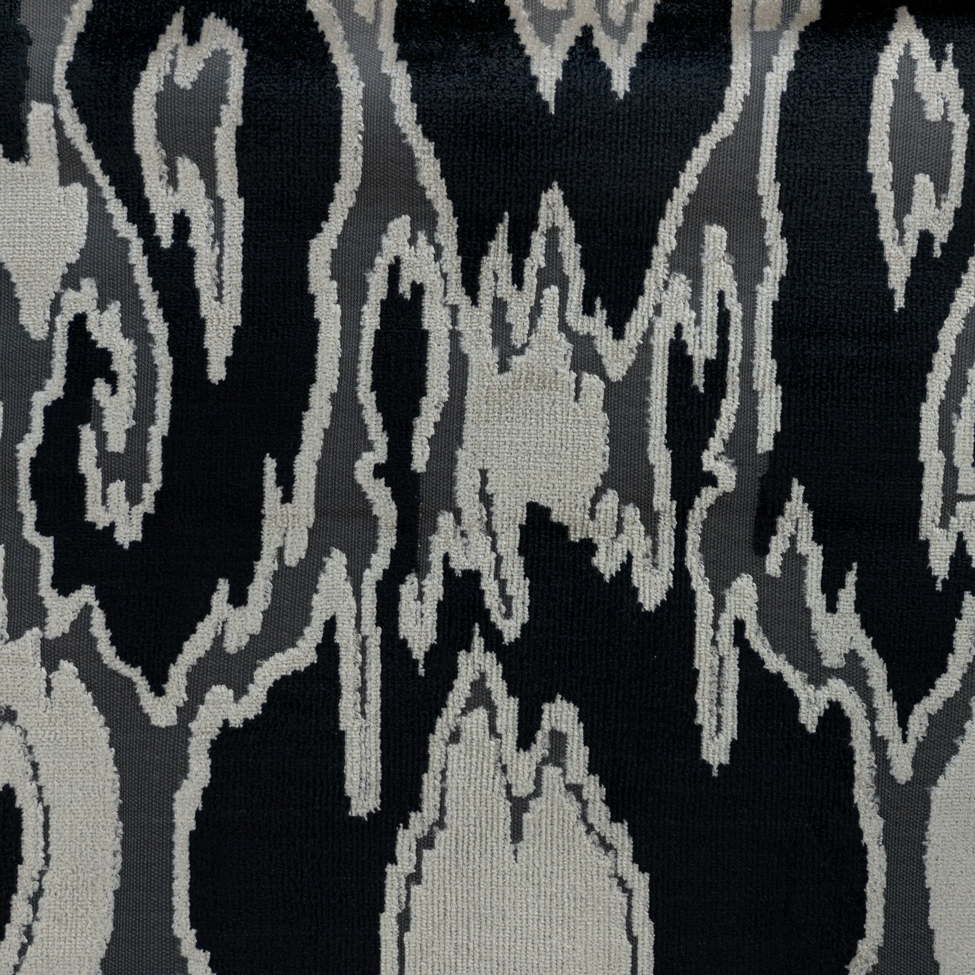 MALDIVES - ABSTRACT DESIGNER PATTERN CUT VELVET UPHOLSTERY FABRIC BY THE YARD
