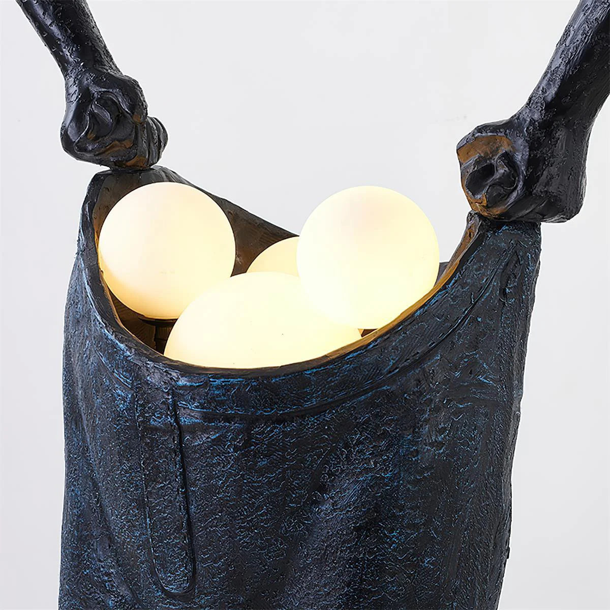 Man Carrying Pants Statue Floor Lamp
