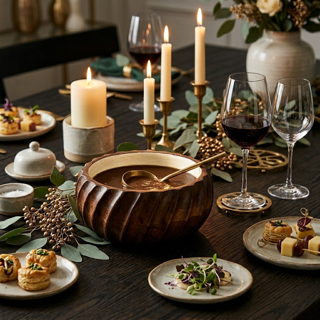 House of Avana Pink Mango Wood Gravy Bowl