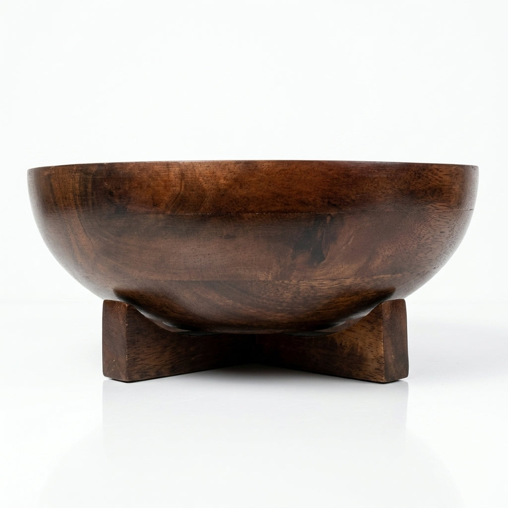 House of Avana Mango Wood Bowl with Stand