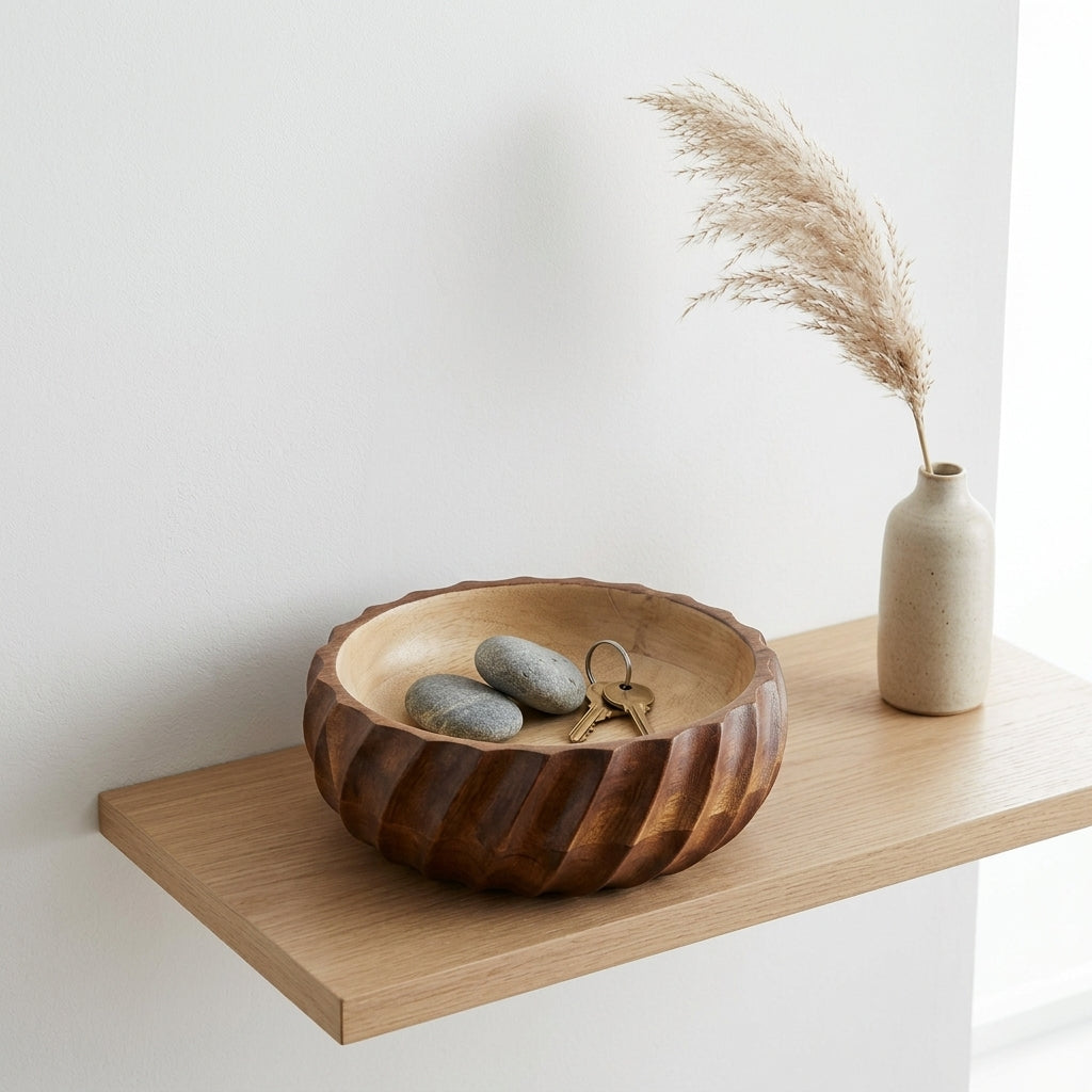 House of Avana Pink Mango Wood Gravy Bowl