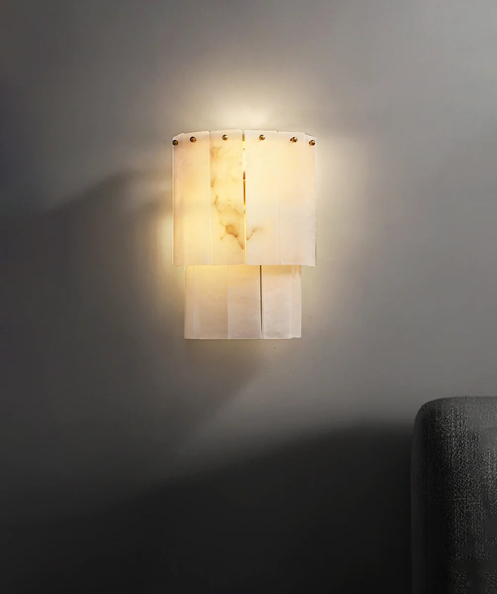 Alabaster 2 Layer Wall Lamp