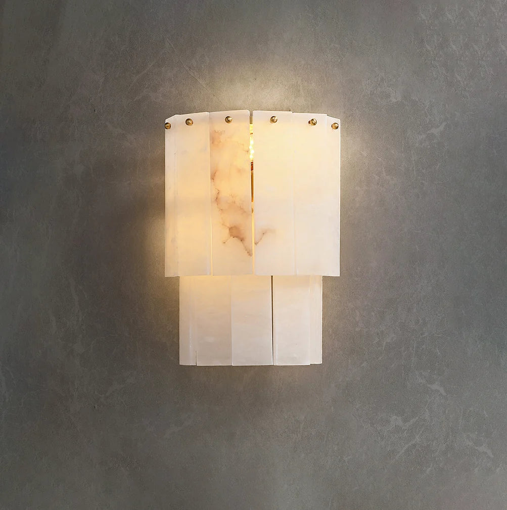 Alabaster 2 Layer Wall Lamp