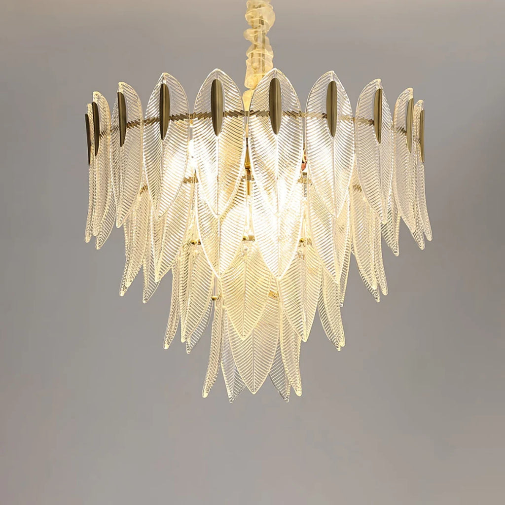 Marilyn Glass Feathers Chandelier