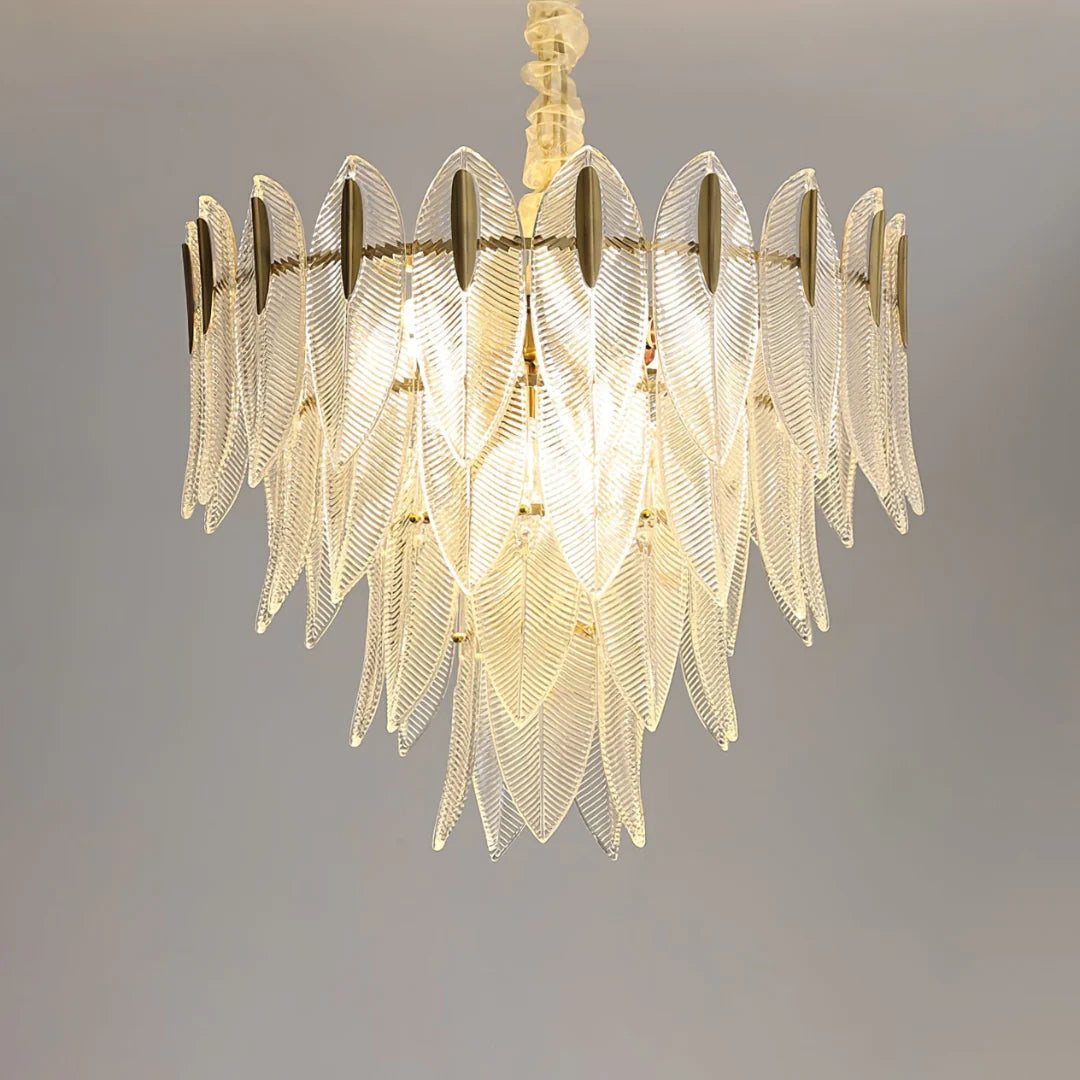 Marilyn Glass Feathers Chandelier