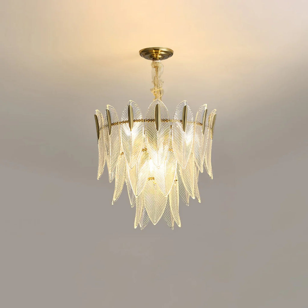 Marilyn Glass Feathers Chandelier