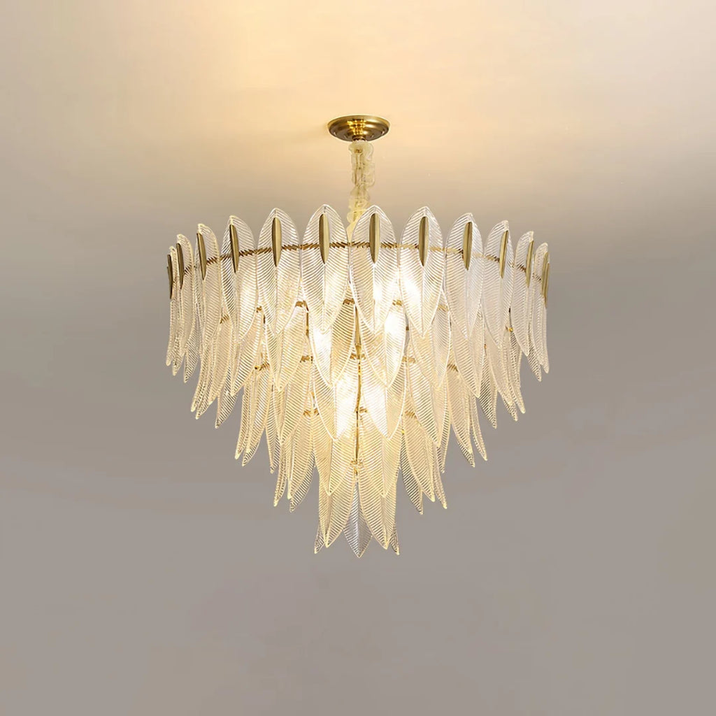 Marilyn Glass Feathers Chandelier