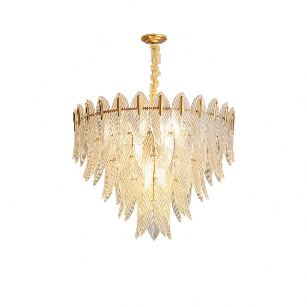 Marilyn Glass Feathers Chandelier