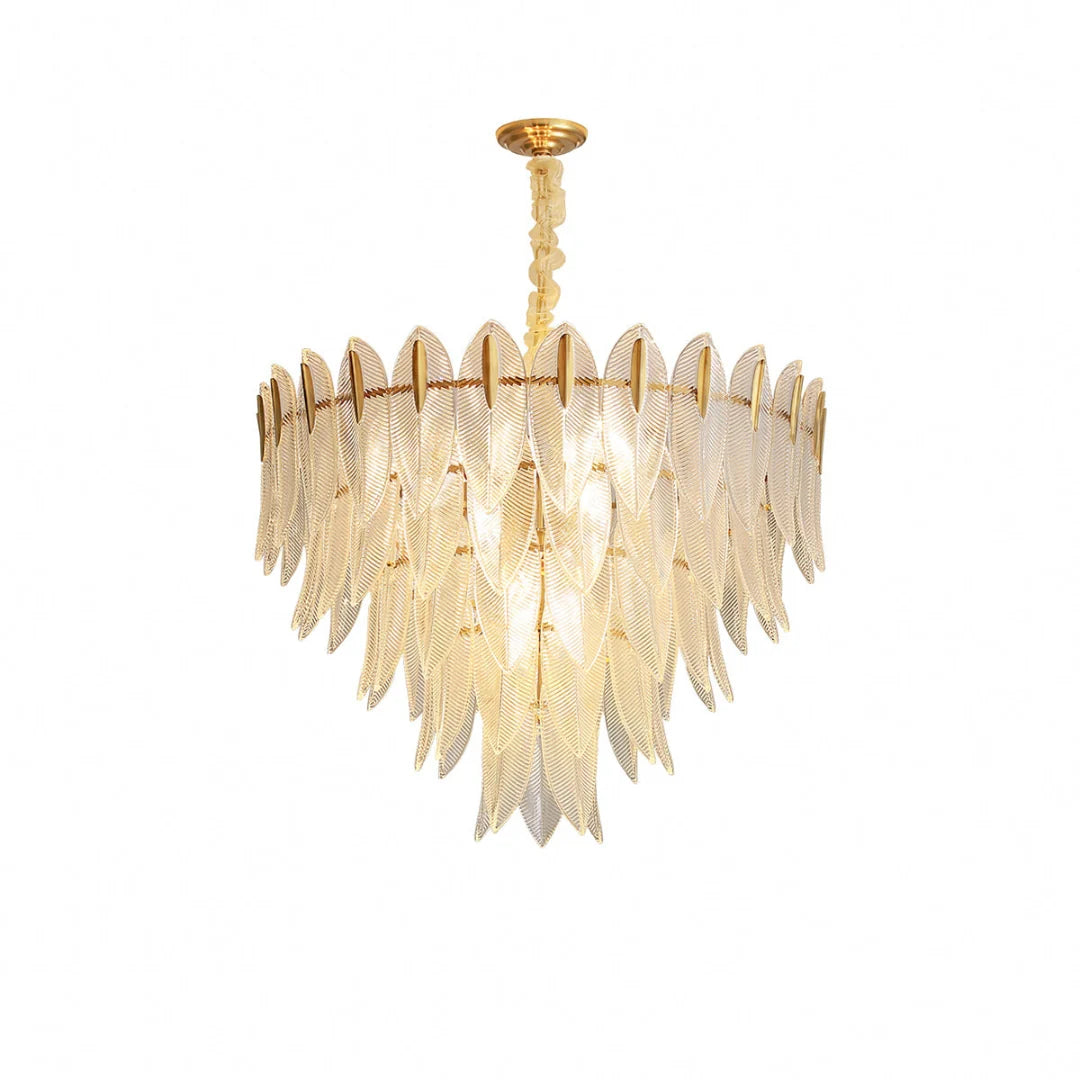 Marilyn Glass Feathers Chandelier