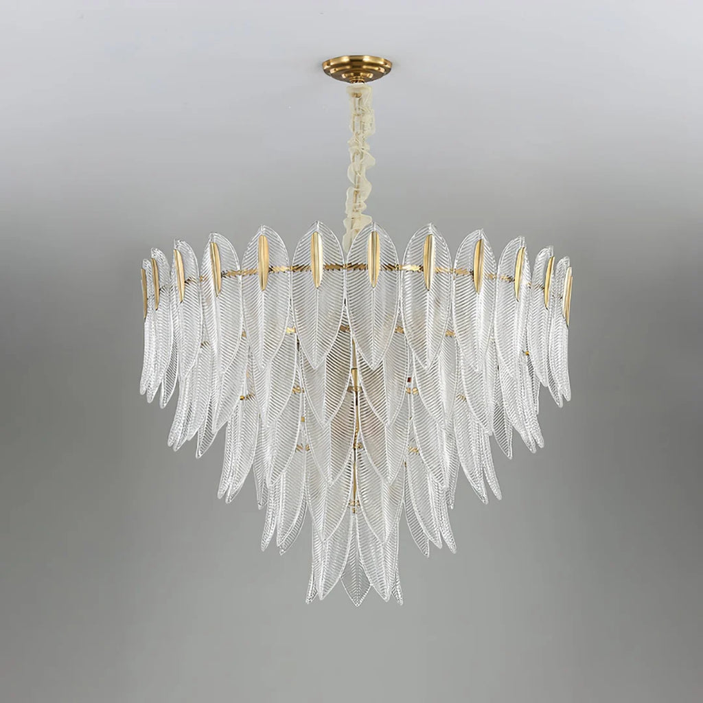 Marilyn Glass Feathers Chandelier