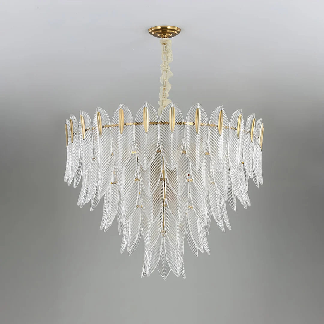 Marilyn Glass Feathers Chandelier
