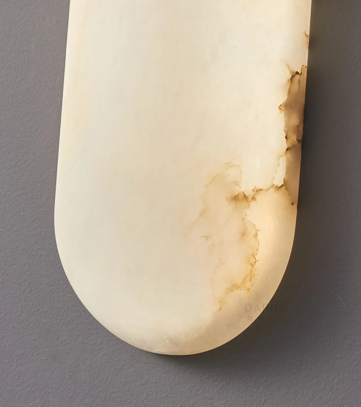 Oval Alabaster Semi Circular Wall Lamp