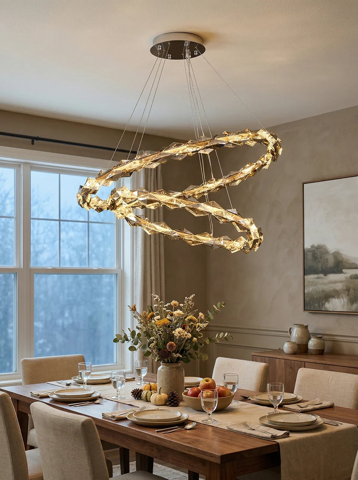Merrill Round Crystal Chandelier