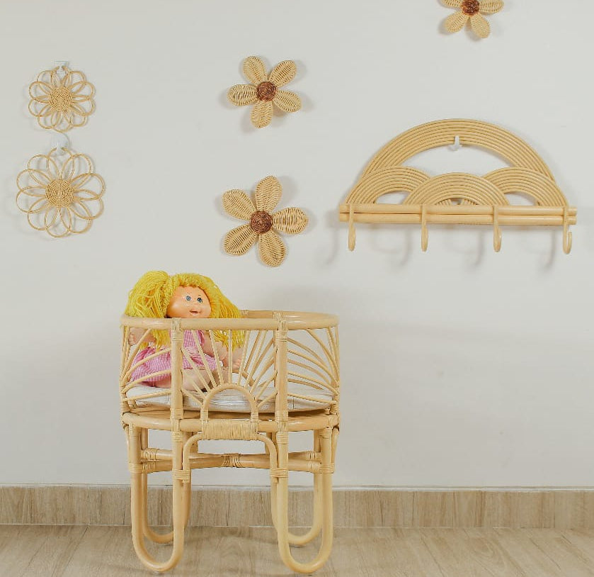 Rattan Flower Wall Art