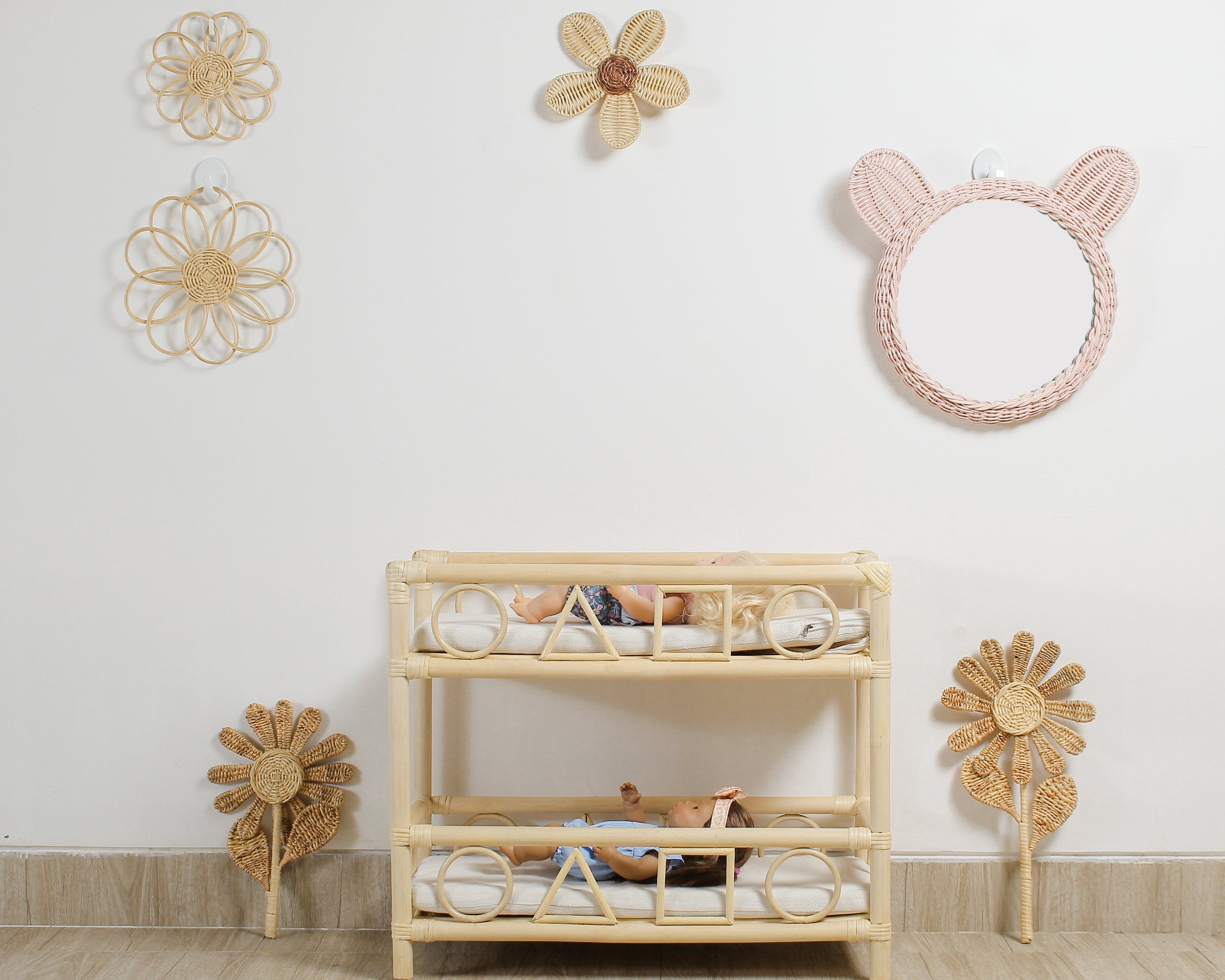 Rattan Flower Wall Art