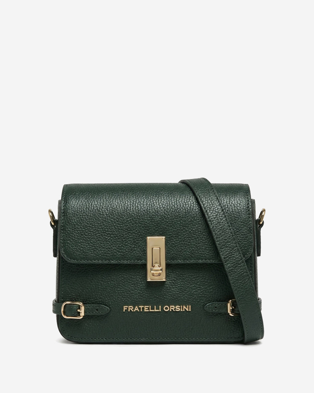 Mirella (green) - Italian calf leather women's crossbody bag (with shoulder strap)