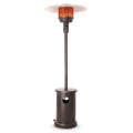 Mocha Finish Powder Coated Patio Heater with Permanent Table