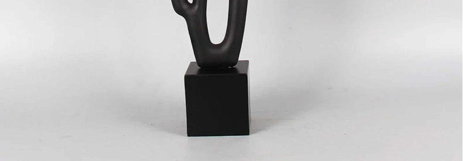 Modern Abstract Black Sculpture Statue for Contemporary Home Decor