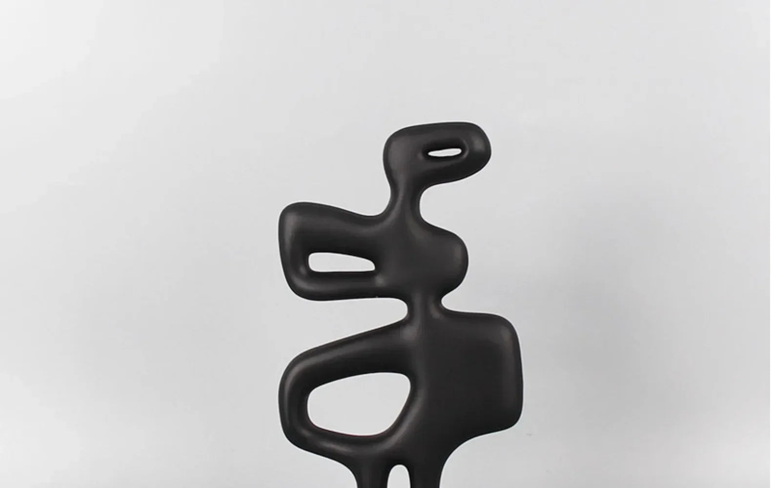 Modern Abstract Black Sculpture Statue for Contemporary Home Decor