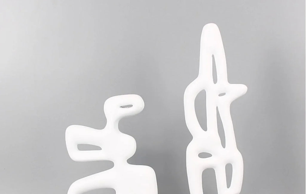 Modern Abstract Black Sculpture Statue for Contemporary Home Decor