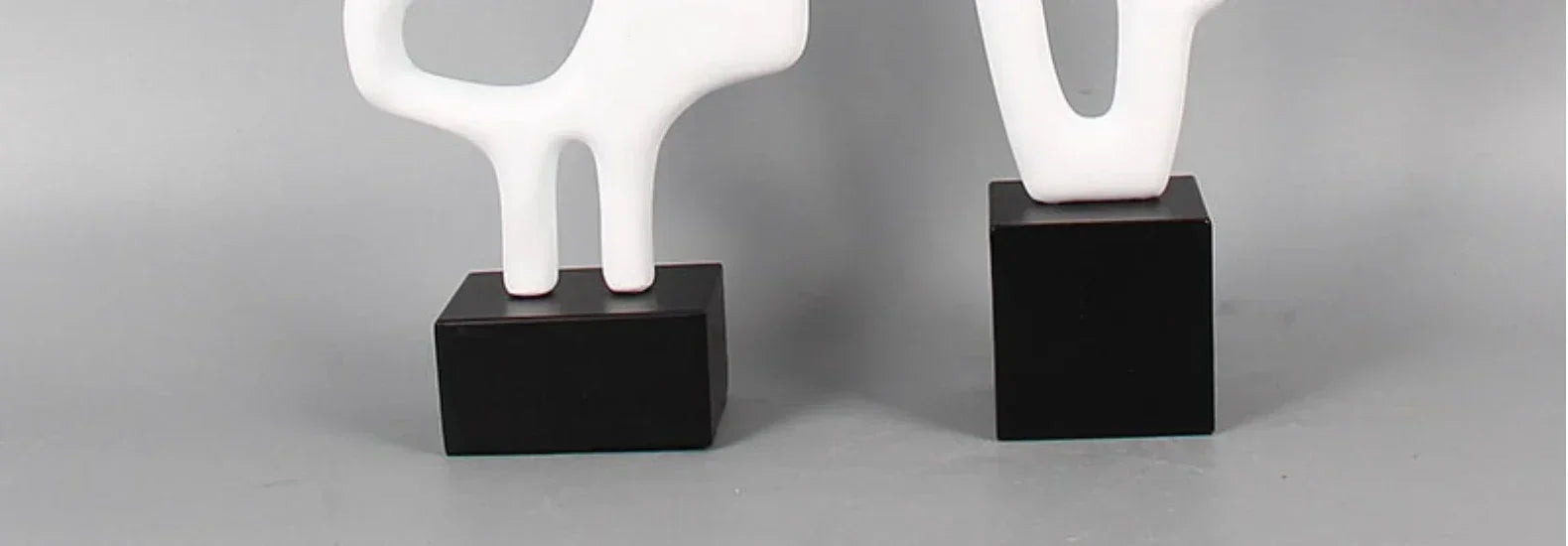 Modern Abstract Black Sculpture Statue for Contemporary Home Decor