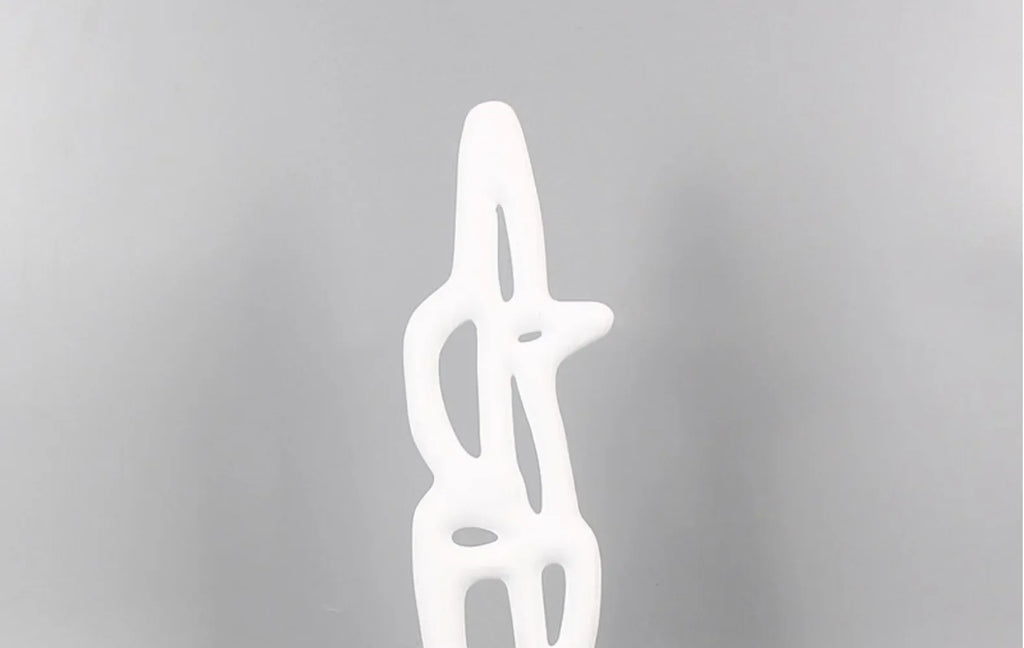 Modern Abstract Black Sculpture Statue for Contemporary Home Decor
