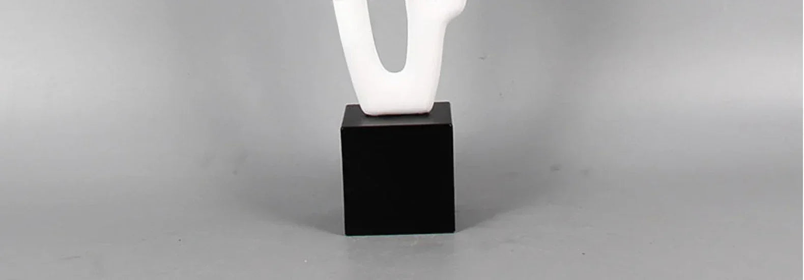 Modern Abstract Black Sculpture Statue for Contemporary Home Decor
