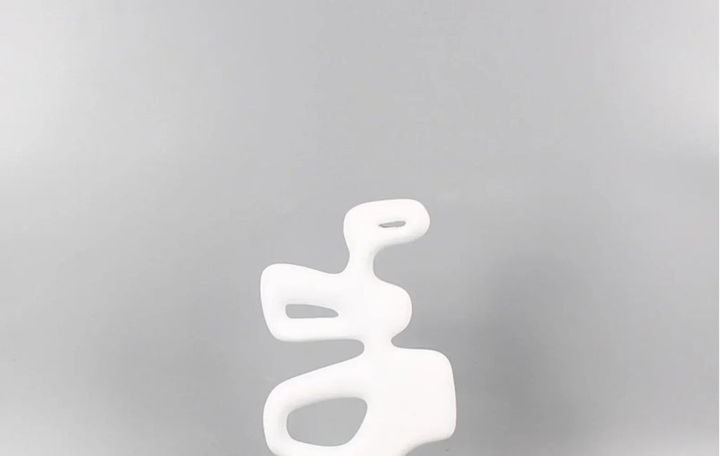 Modern Abstract Black Sculpture Statue for Contemporary Home Decor
