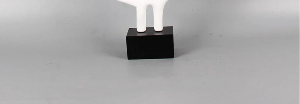Modern Abstract Black Sculpture Statue for Contemporary Home Decor