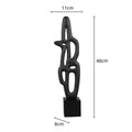 Modern Abstract Black Sculpture Statue for Contemporary Home Decor