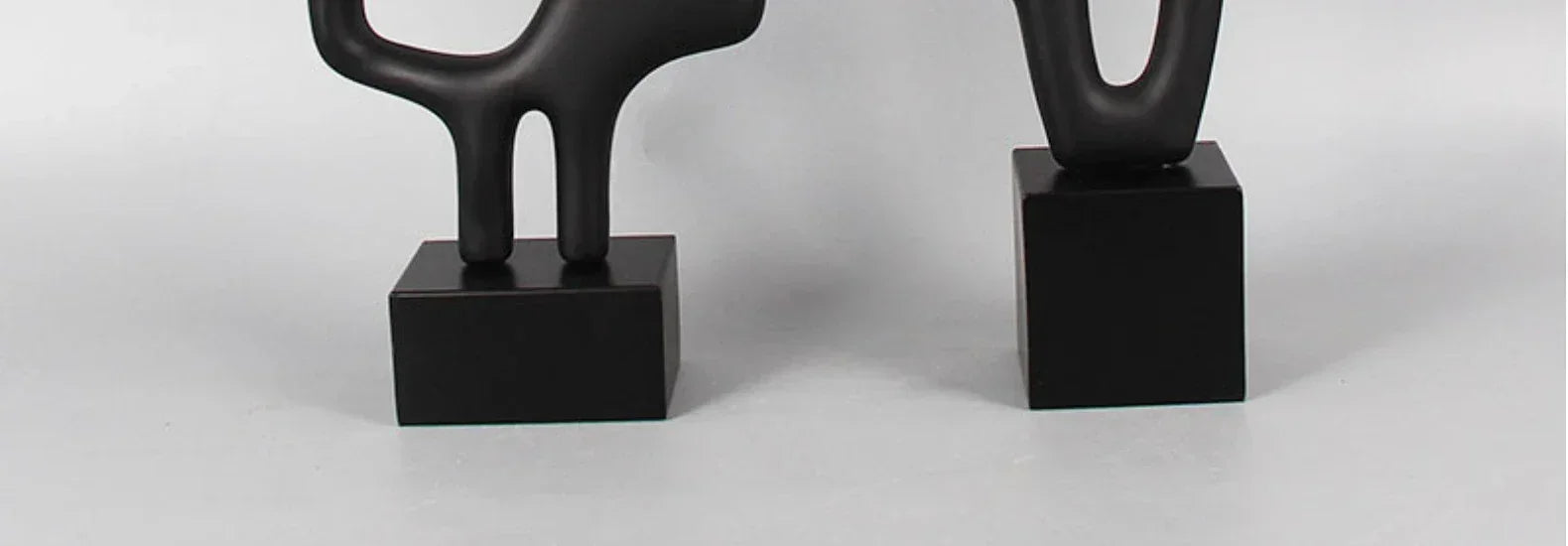 Modern Abstract Black Sculpture Statue for Contemporary Home Decor
