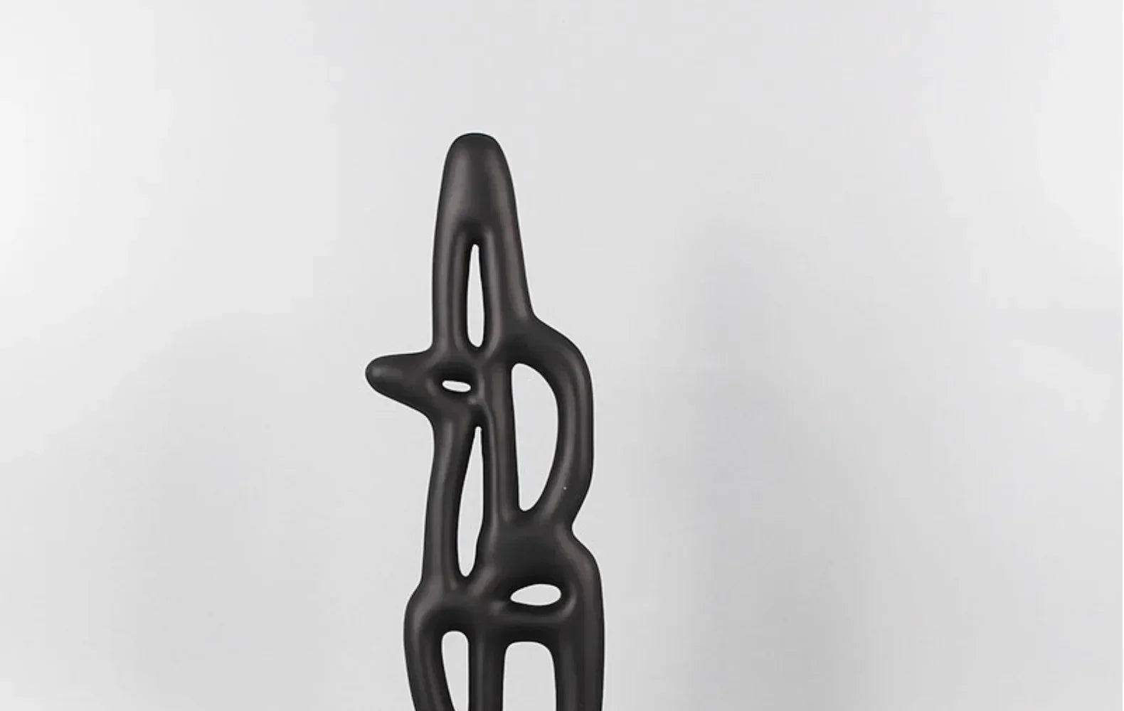 Modern Abstract Black Sculpture Statue for Contemporary Home Decor