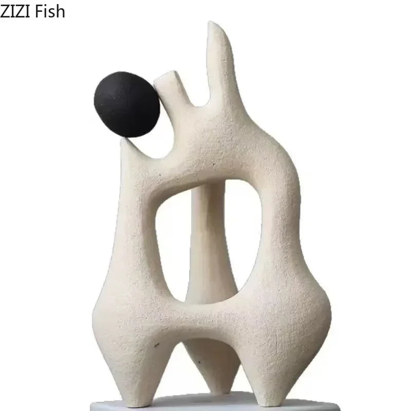 Modern Abstract Spiral Sculpture for Contemporary Table Decor