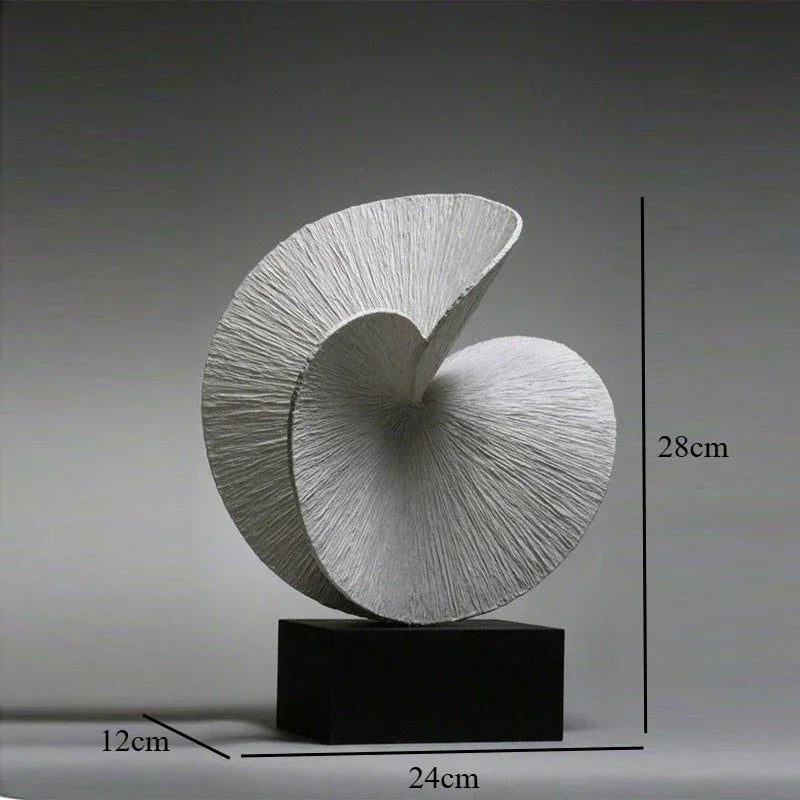 Modern Abstract Spiral Sculpture for Contemporary Table Decor