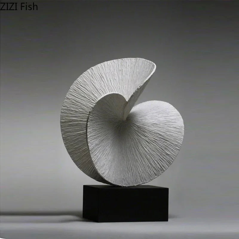 Modern Abstract Spiral Sculpture for Contemporary Table Decor